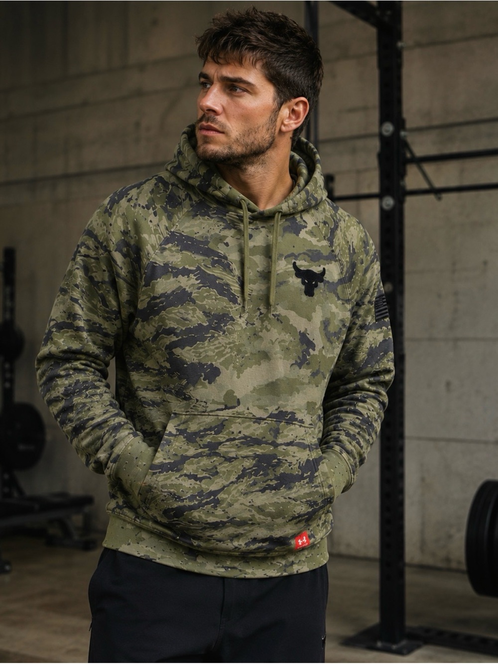 Project Rock x UA Freedom Veterans Day Camo Hoodie Men’s Small